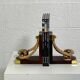 Vintage wood and gold bookend