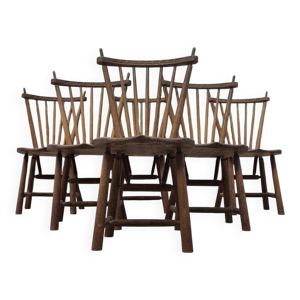 Ensemble de 6 chaises - dossier