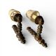 Pair of turned wooden wall lights, France 1940