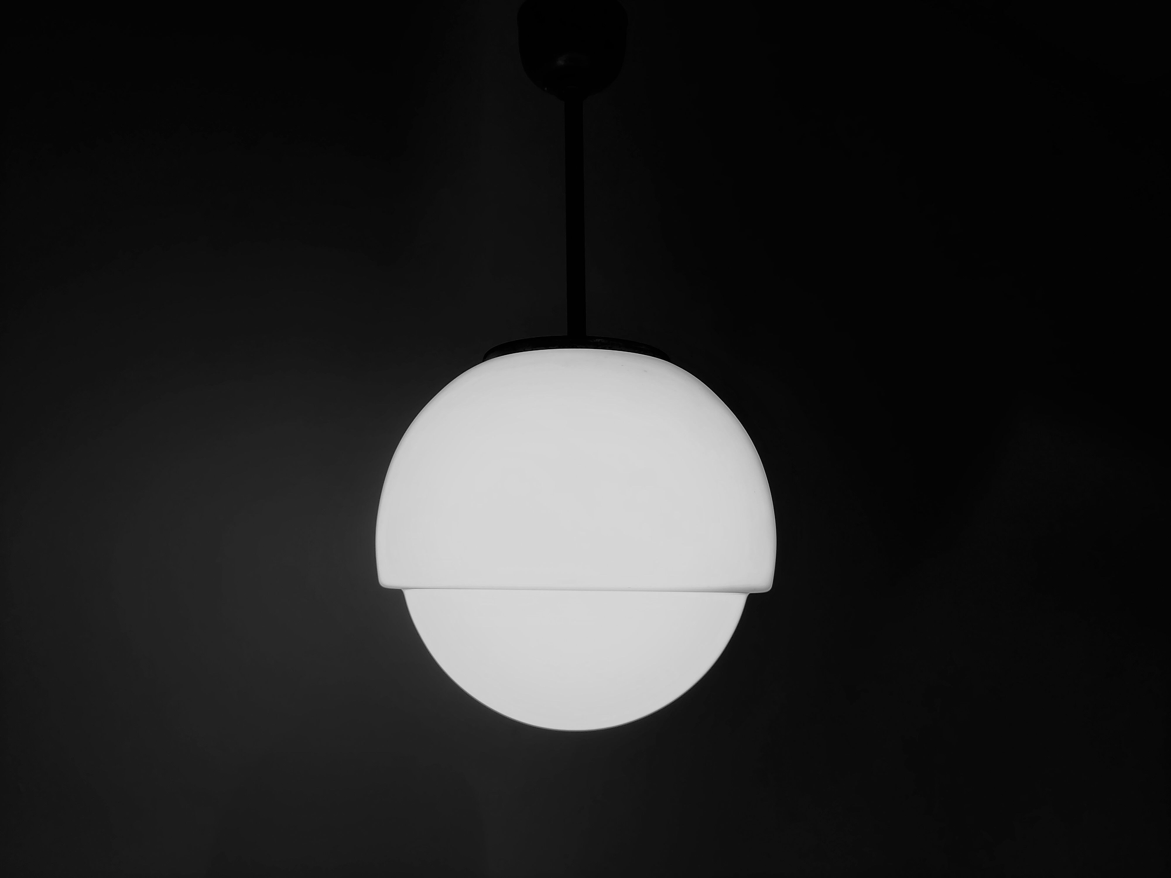 Vintage opaline pendant lights 1950s