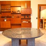 Round table in polished granite 10 seats