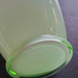 Large contemporary vase in green opaline