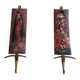 Pair of Coat Hooks Representing Characters from the Commedia dell'Arte in the