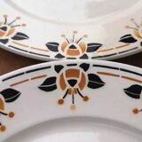 Old soup plates, "Françoise" model, Badonviller factory