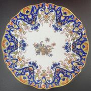 Faience dish of rouen -flower basket - ø 38 cm