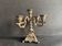 Small antique candelabrum with 5 lights in patinated brass - early 20th century