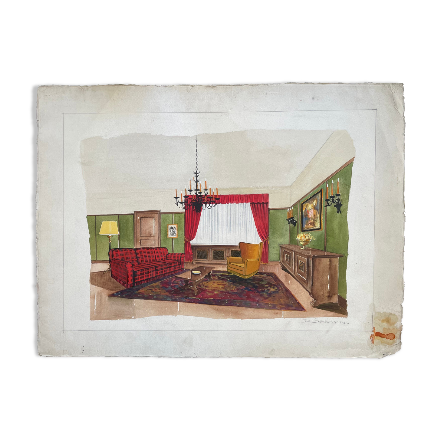 Painting decorative art interior architecture 30-50s