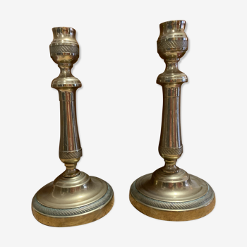 Pair of restoration candlesticks