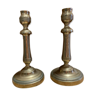 Pair of restoration candlesticks