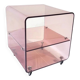 Vintage smoked plexiglass dessert trolley 70s by Michel Dumas