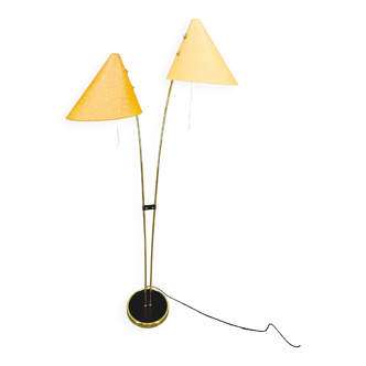 Mid Century Japanese Style Brass Floor Lamp, 1960s
