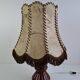 Lampe de table en céramique avec abat-jour en cuir cousu à la main, 1980
