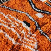 Orange Beni Ouarain Moroccan rug 300x200 cm – graphic patterns