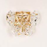 pair of crystal wall lights by Kinkeldey, Germany, 1970s.