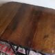 Farmhouse patinated extendable dining table in oak with carved edge, 1900