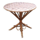 Ancienne Table en Bambou & Feuilles de Palmier Tressées
