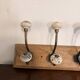 Coat Hook Rack 4 Ceramic Hooks Vintage Rustic