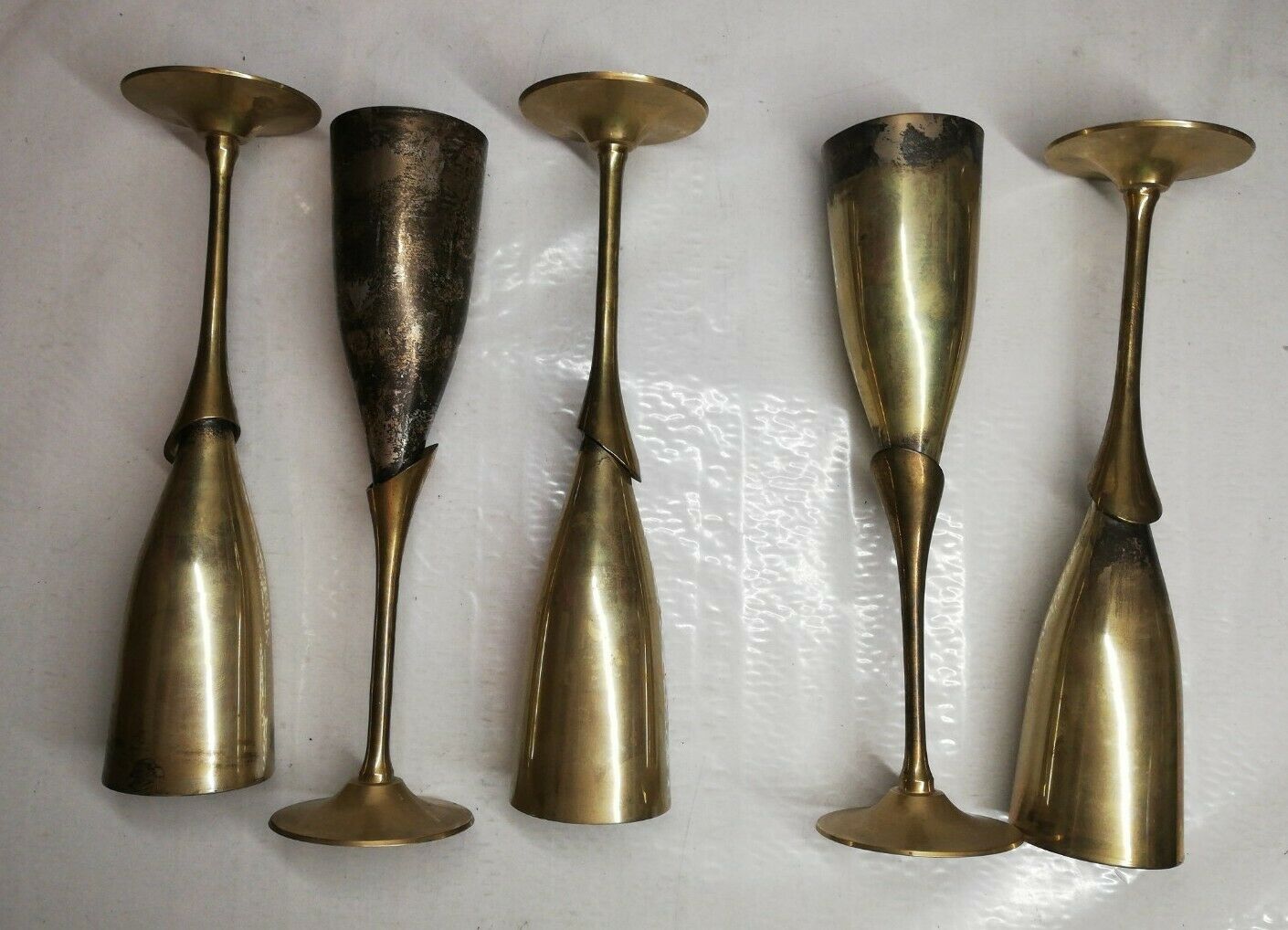 Vintage champagne flutes