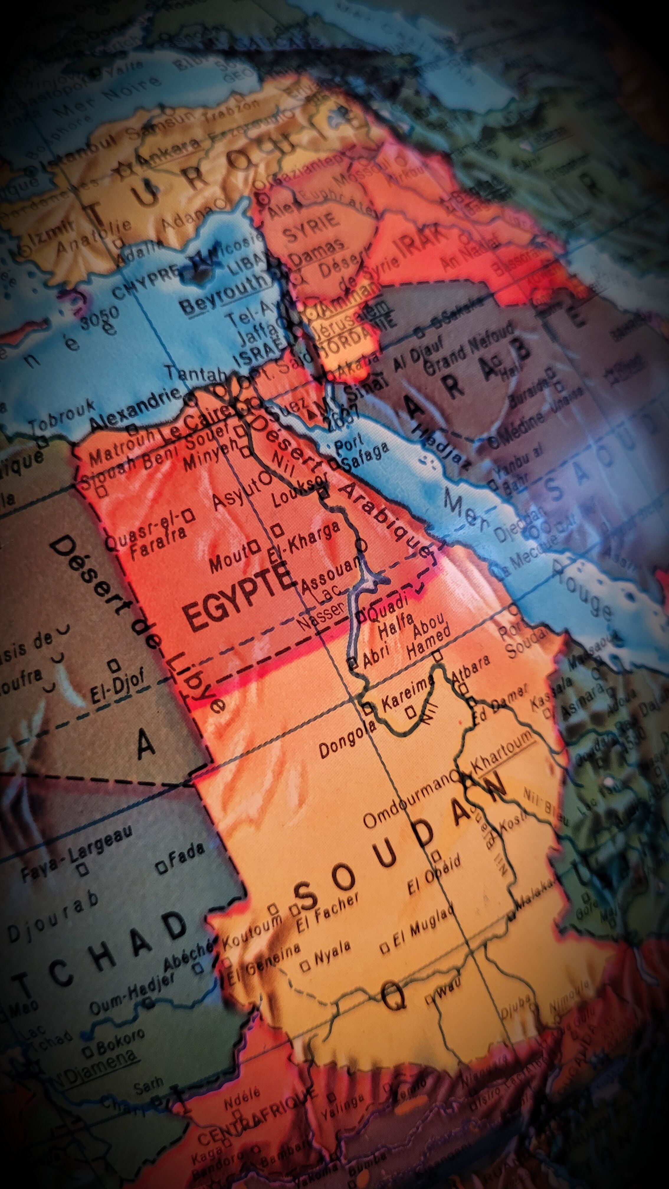 World map terrestrial 1983