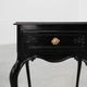 Pair of Louis XV Style Nightstands in Black Lacquered Oak, France, 1950s