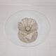 Italian "Flower" Coffee Table in Travertine With Facet-cut Round Plate, 1980s