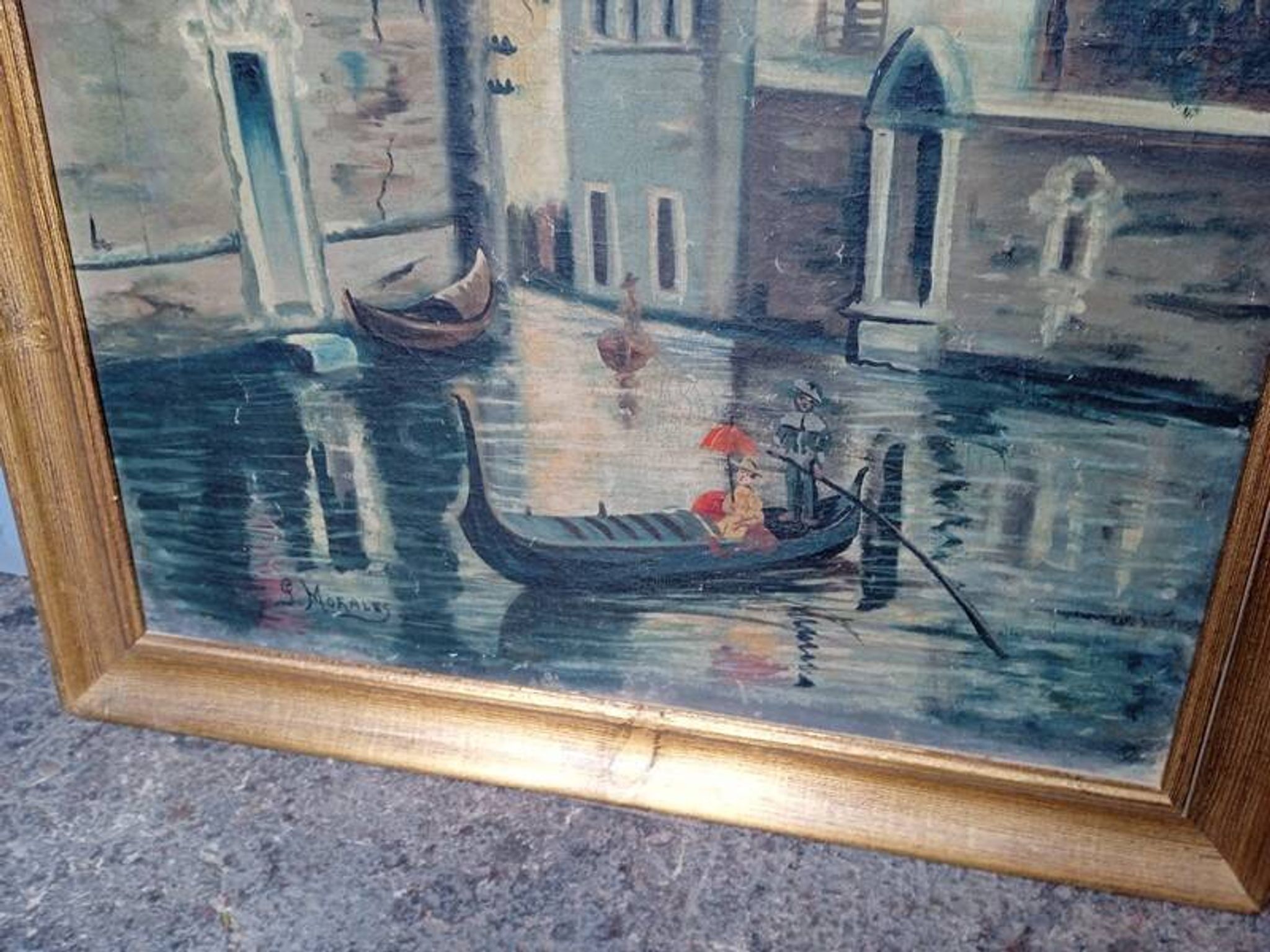 Huile sut toile "Vue de Venise", école vénitienne