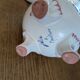 Tripod chocolate pot in Moustiers faience signed Lallier.