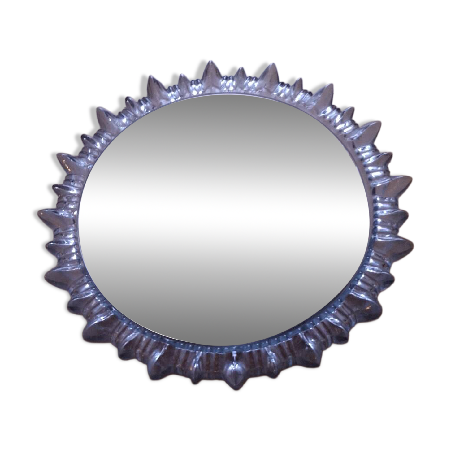 1970s mirror with glass frame