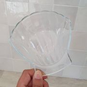 8 small presentation plates / transparent glass moulds
