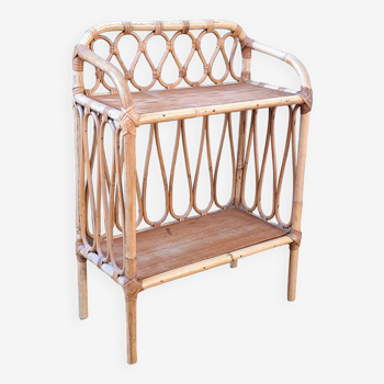 Rattan shelf