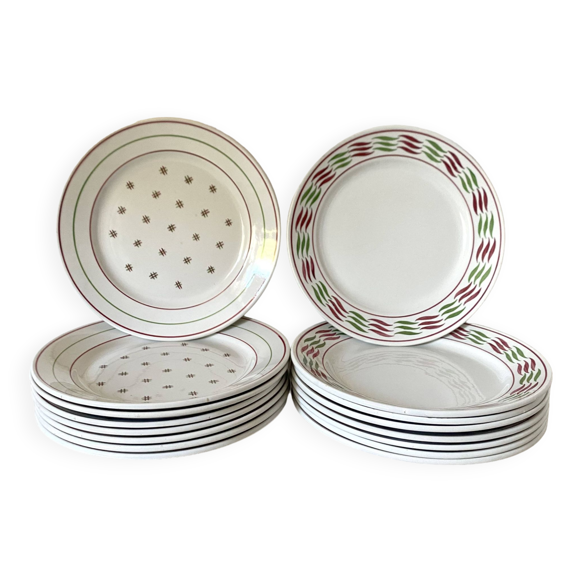 Luneville Yveline and Mery plates x16