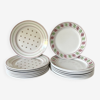 Luneville Yveline and Mery plates x16