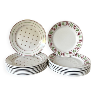 Assiettes Luneville Yveline et Mery x16