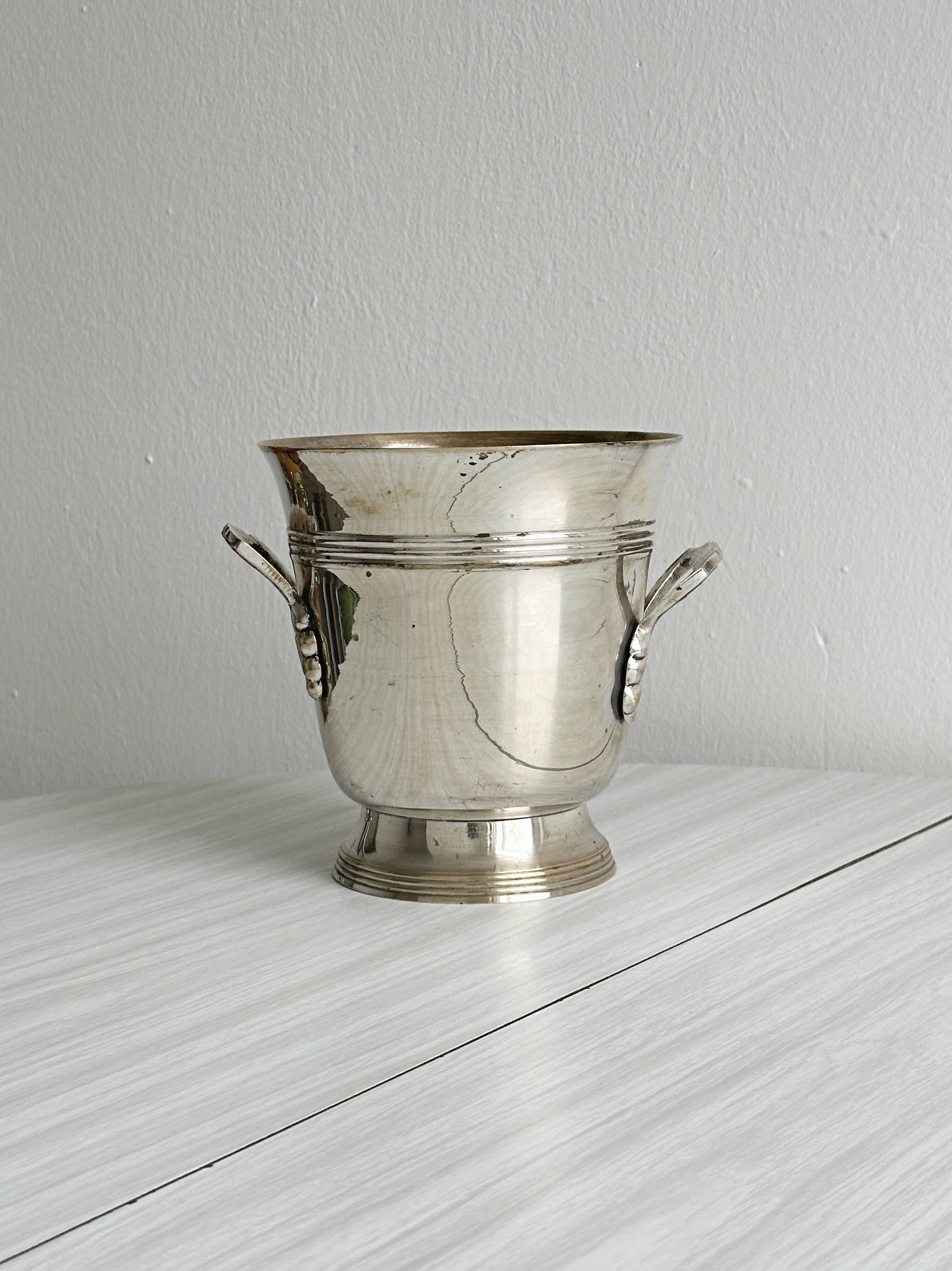 Small silver-plated ice bucket