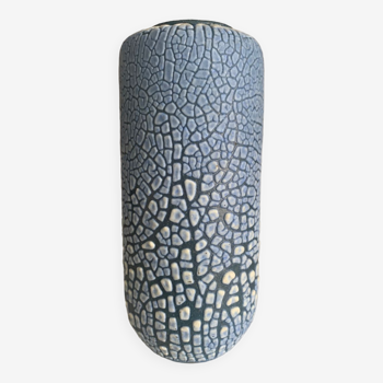 Red blue cracked vase