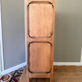 Small Art Deco jam cabinet in carved blonde oak