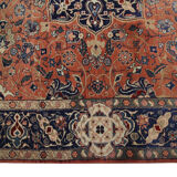 Tapis persan antique fait main de Tabriz- 141x198cm