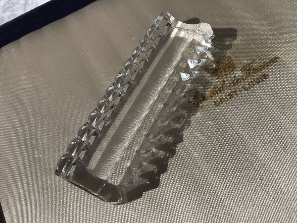 Porte couteaux cristal Saint Louis pointes diamants x12