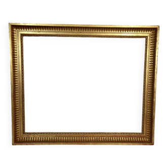 Molded wood channel frame & gold leaf 65x54 rebate 57x46 cm good condition sb312
