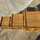 Lot de 3 tables gigognes en rotin