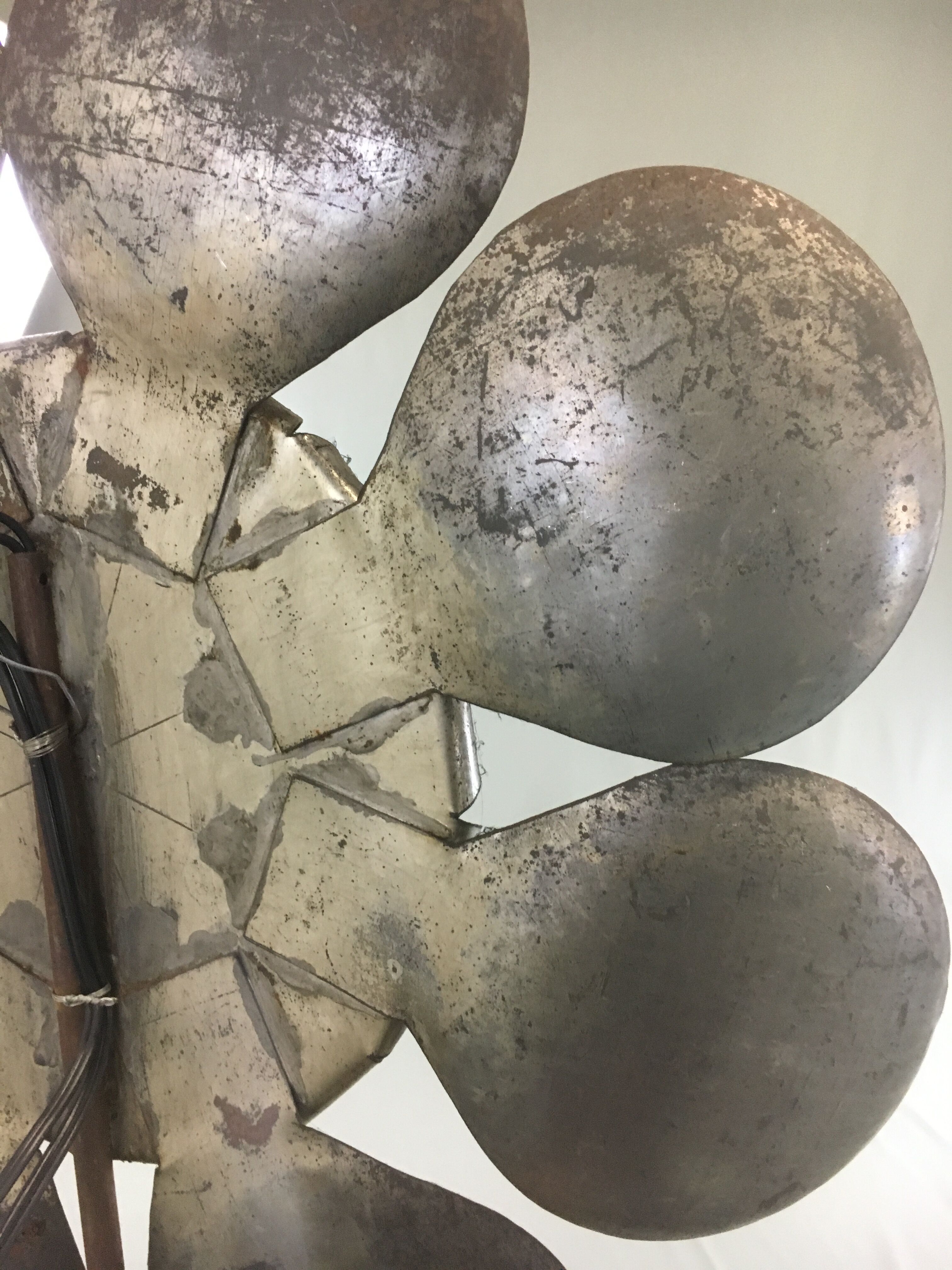 Vintage "flower" metal wall sconce, 1970