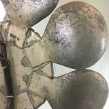 Vintage "flower" metal wall sconce, 1970