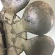 Vintage "flower" metal wall sconce, 1970