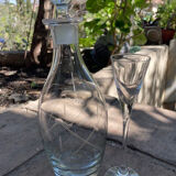 Crystal decanter and glass
