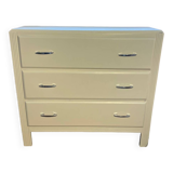 Vintage chest of drawers restored in white painted wood