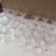 lot de 23 coupes à champagne ou verre à vin en cristal ciselé.