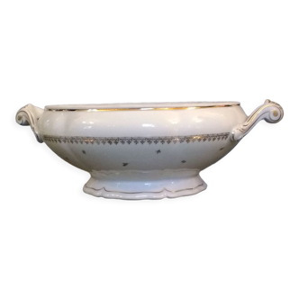 Salad bowl with handles old porcelain factory of limoges