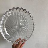 Plat creux en forme de coquillage cristal