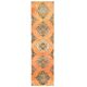1970s Vintage Turkish Hand-Knotted Wool Cotton Orange Runner Rug 88x337