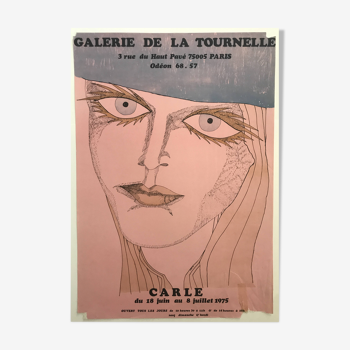 CARL, Galerie de la Tournelle, Odéon, 1975. Affiche originale